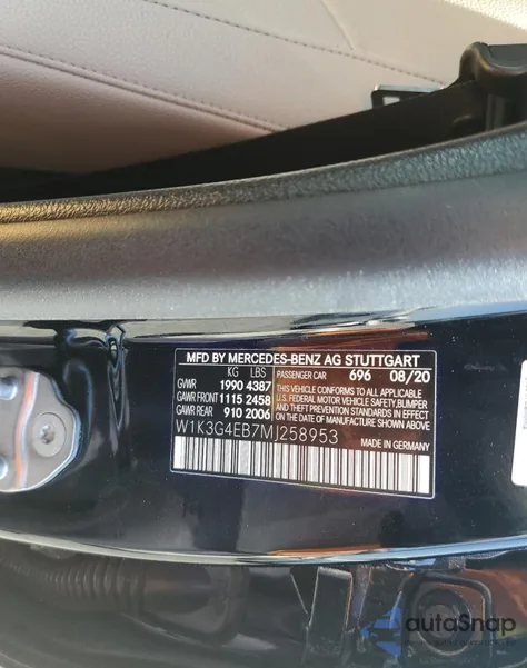 2021 Mercedes-Benz A 220 from USA, damaged, VIN W1K3G4EB7MJ258953